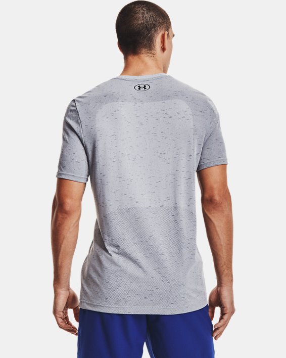 Men's UA Seamless Short Sleeve in Gray image number 1